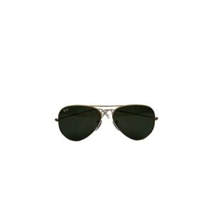 Ray-Ban RB3025 Polished Gold Metal Frame Green Lens Aviator Classic Sunglasses